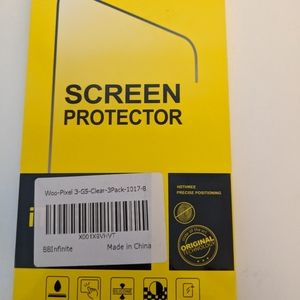 NIB 3 Pack-Screen Protector 1017-8, Woo- Pixel 3- GS-Clear Original Owner